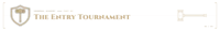 the entry tournament logo on a black background