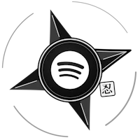 the spotify logo on a black background