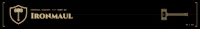 a black and white image of the ironman logo