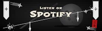a black background with the words listen on spotify