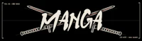 a black background with the word manga on it