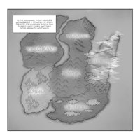 a black and white map of a fantasy world