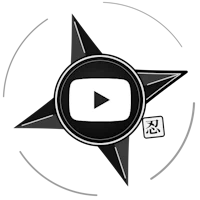 the youtube logo with a compass in the center