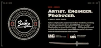 a black and white website with the words artist, engineer, producer